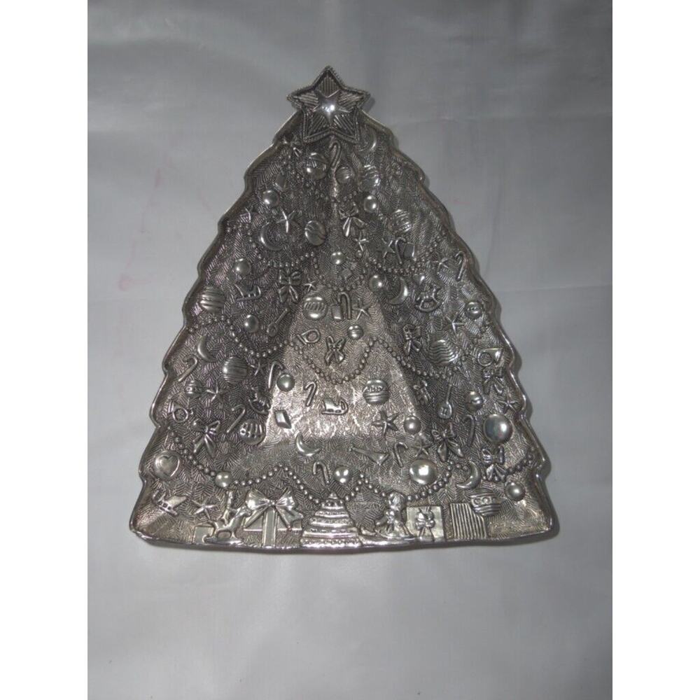 International Silver Company Christmas Tree Candy Dish Silverplated -071204
